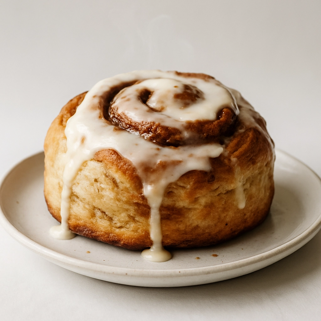 Warm grilled cinnamon roll at Early Bird Cafe