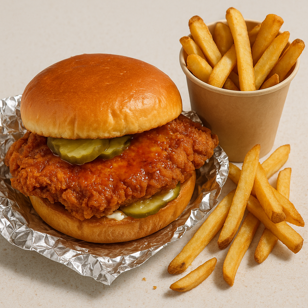 Hot Honey Crispy Chicken Sandwich lunch