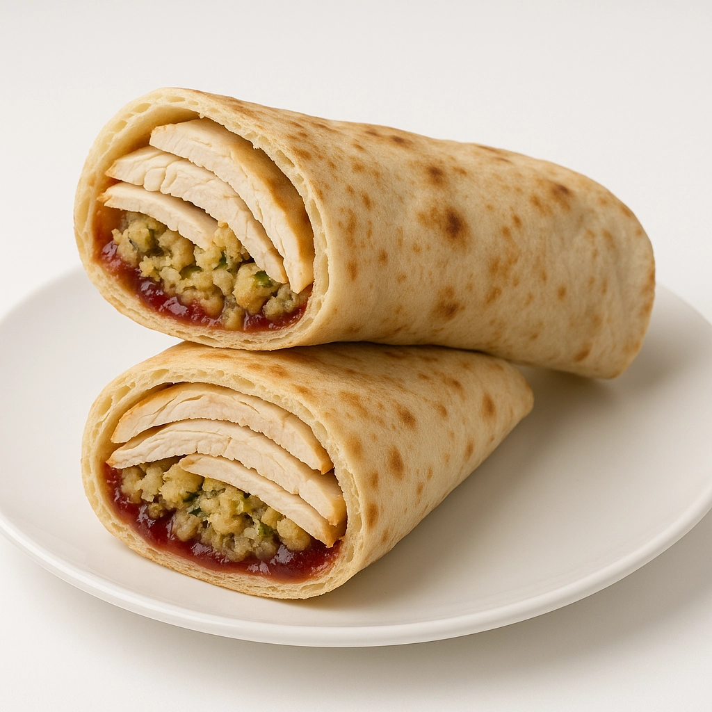 Thanksgiving turkey wrap lunch at Early Bird Cafe