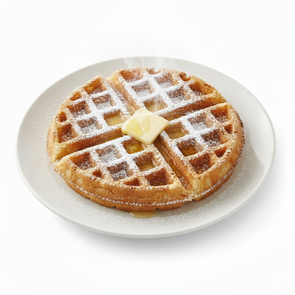 Fresh Belgian Waffle breakfast